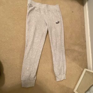 puma joggers light grey